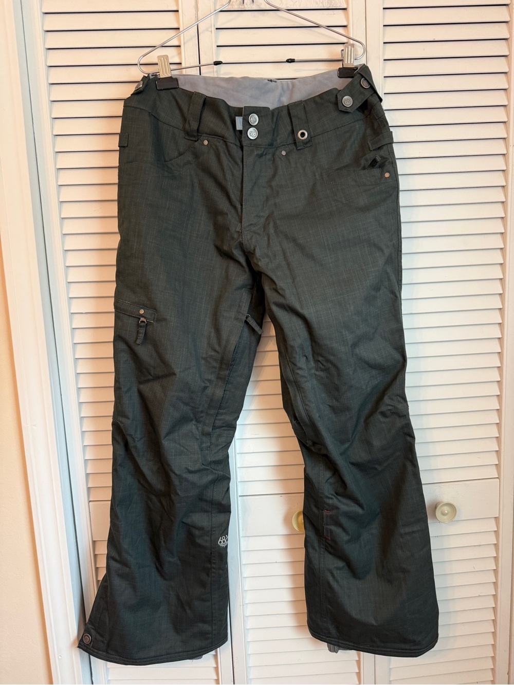 686 Smarty Snow Pants Womens Large Cargo Ski Insulated Winter Lined Thermal